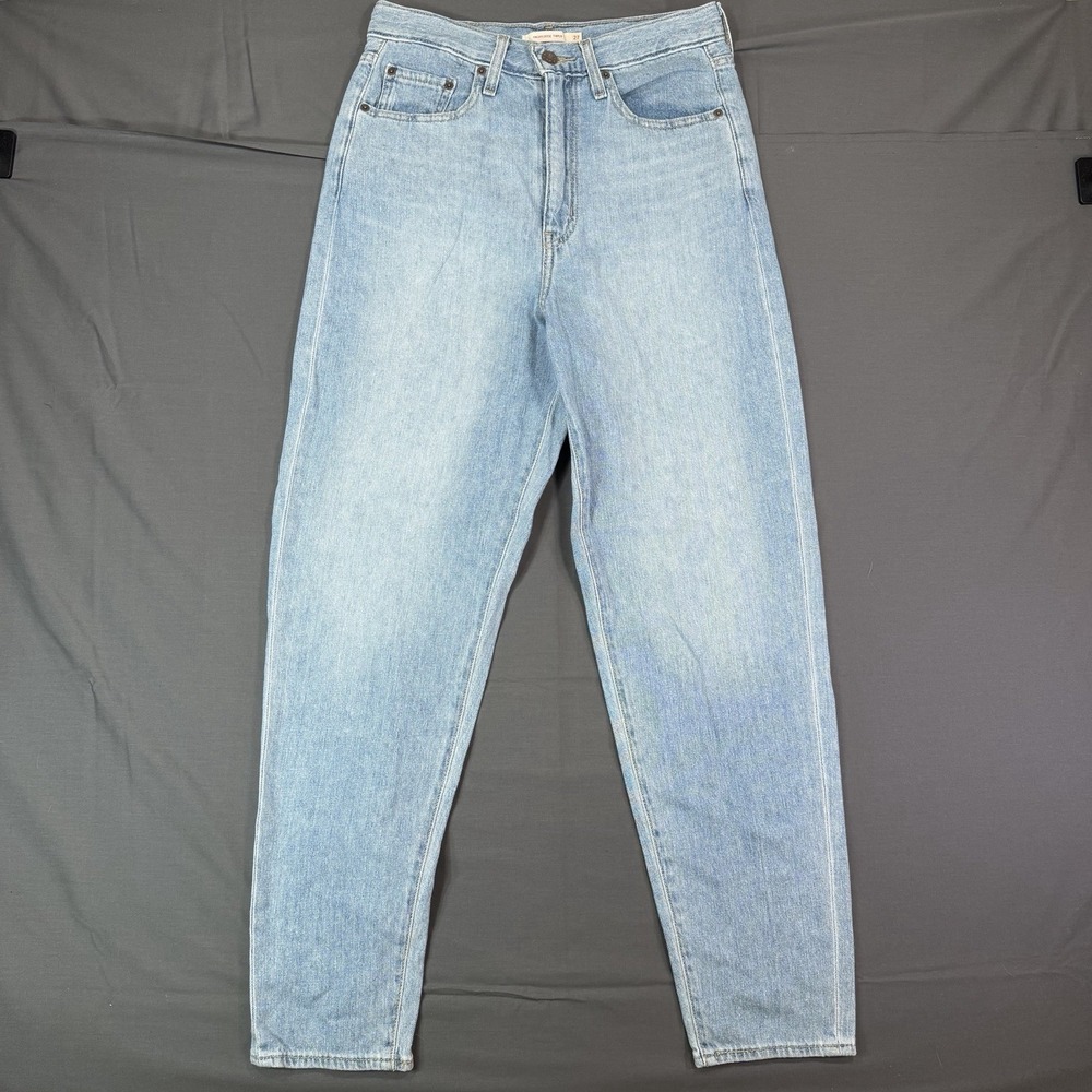 Levi's Premium Women's Jeans 27x29 HIGH LOOSE TAPER Light Blue Big E